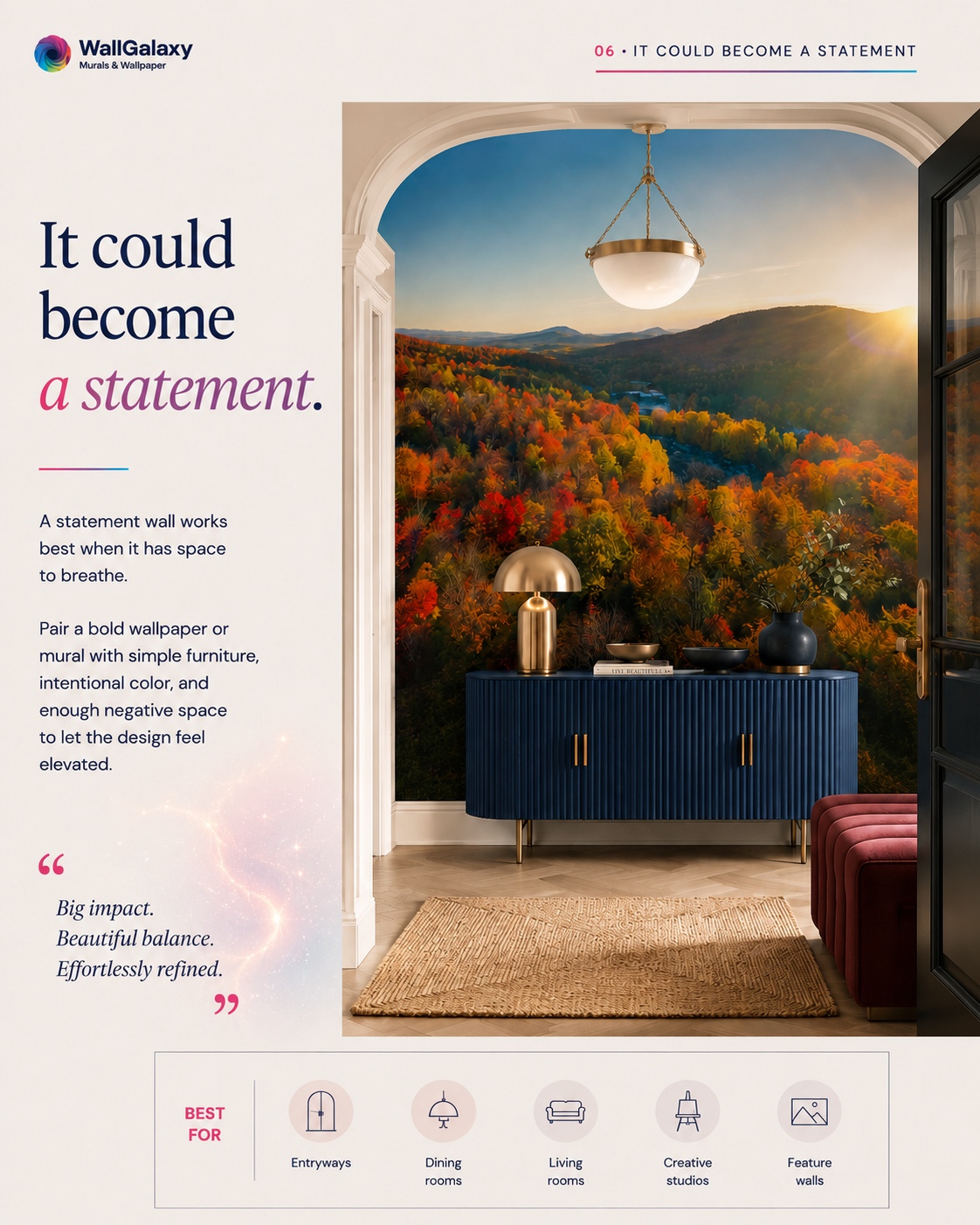 A statement mural inspiration page