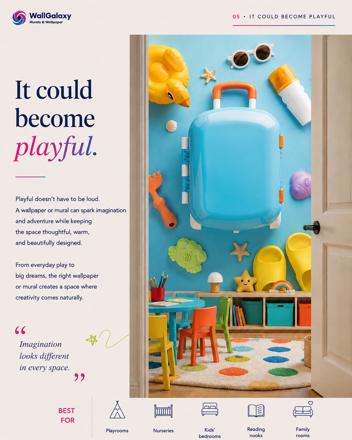 A playful children's room inspiration page